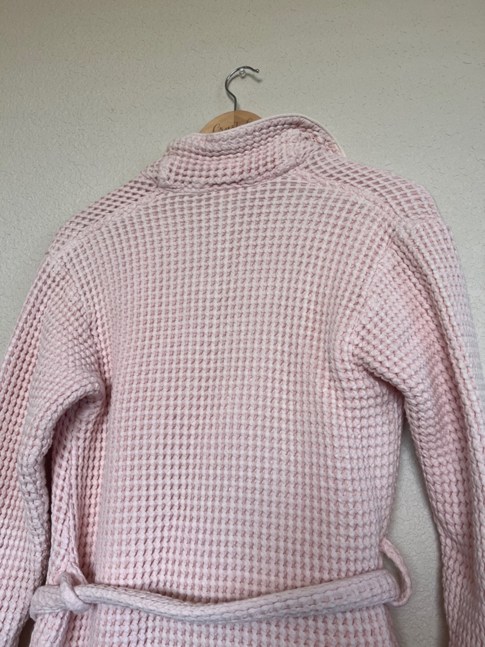 Brooklinen Turkish Cotton Dreamweave Waffle Knit Bath Robe - Pale Pink - Picture 8 of 8